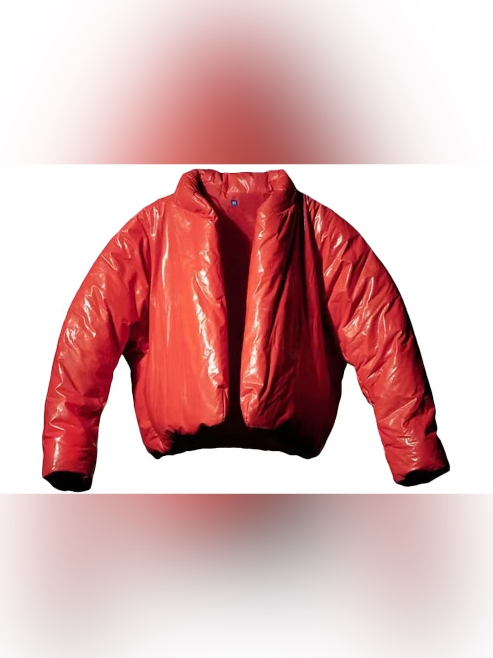 Yeezy Gap  Shiny Red Lightweight Puffer Jacket